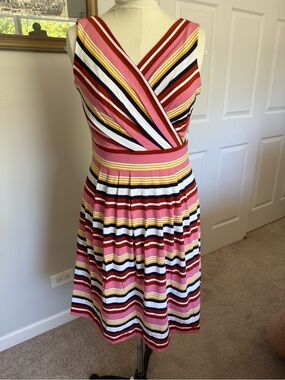 LANDS END Striped Knit Dress